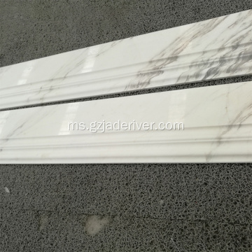 Harga Murah White Volakas Marble Flooring Stone Sempadan